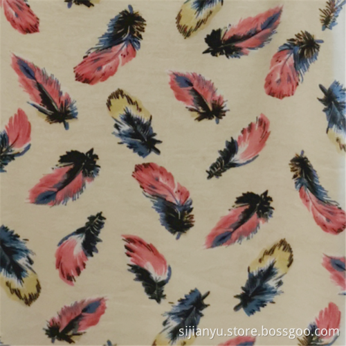 100% Rayon Feather Printed Sleeveless Sleepwear Dress